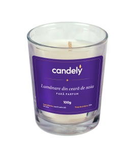 Lumânare din ceară de soia fară parfum